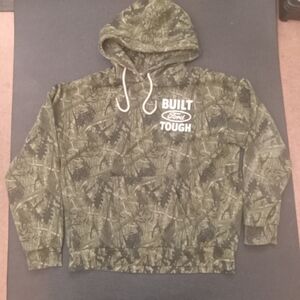 Ford Built Tough Men's Green Camouflage Hoodie Sz Large